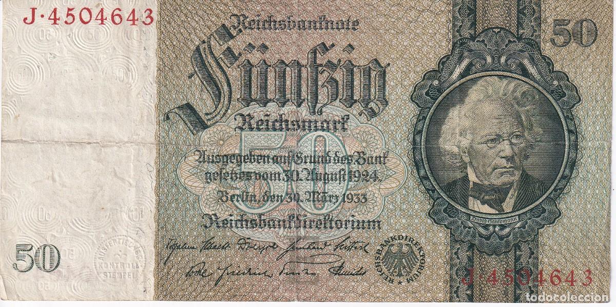 Billetes extranjeros: BILLETE DE ALEMANIA DE 50 MARK DEL A&Ntilde;O 1933