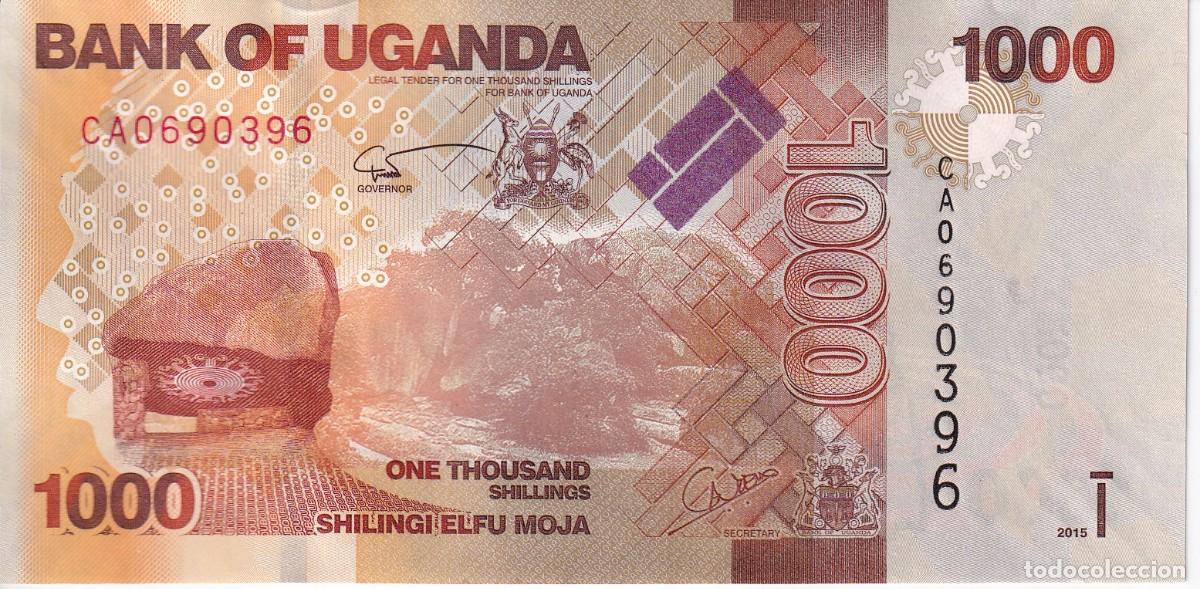 Billetes extranjeros: BILLETE DE UGANDA DE 1000 SHILLINGS DEL A&Ntilde;O 2015 SIN CIRCULAR (SC)