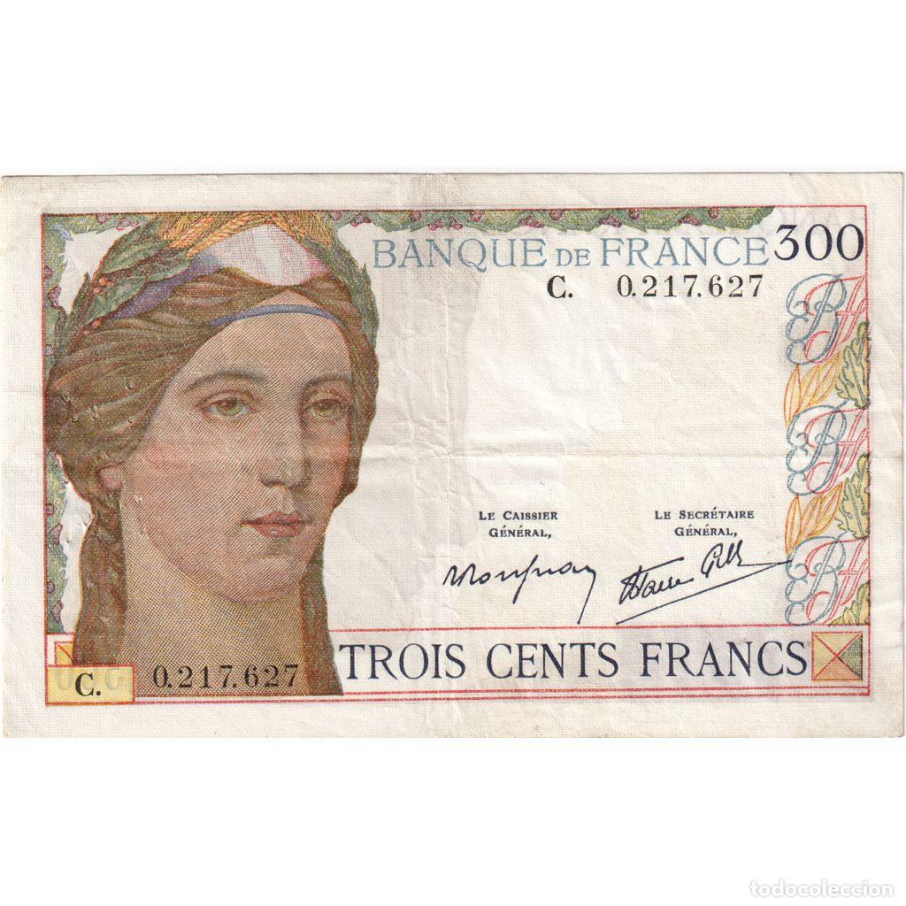 Billetes extranjeros: [#336986] Francia, 300 Francs, C&eacute;r&egrave;s, undated (1938), C, BC+