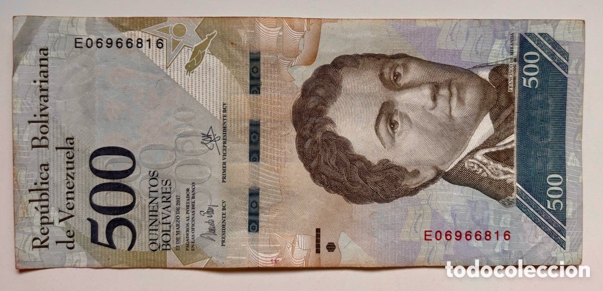 Billetes extranjeros: Billete VENEZUELA 500 Bolivares 2017