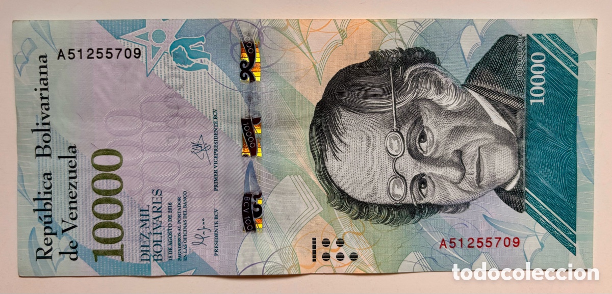 Billetes extranjeros: Billete VENEZUELA 10000 Bolivares 2016