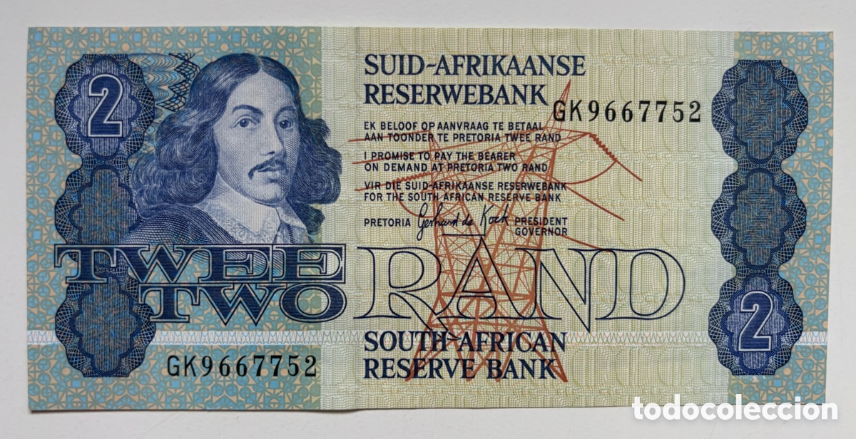 Billetes extranjeros: Billete SUDAFRICA 2 Rand (1981-1990)