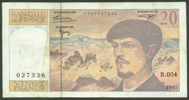 Billetes extranjeros: FRANCIA. 20 francs 1997. Claude Debussy. Pick 151i.