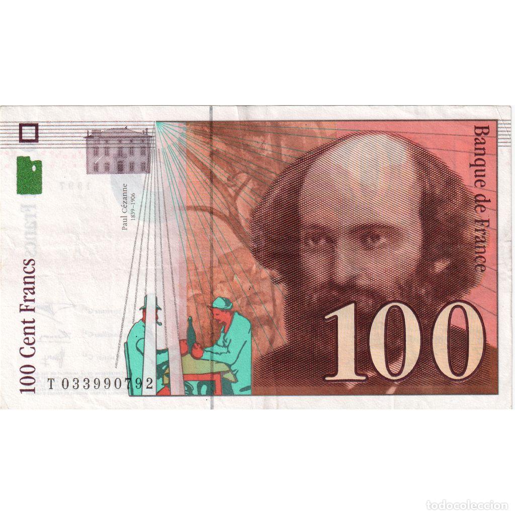Billetes extranjeros: [#336987] Francia, 100 Francs, C&eacute;zanne, 1997, T, MBC