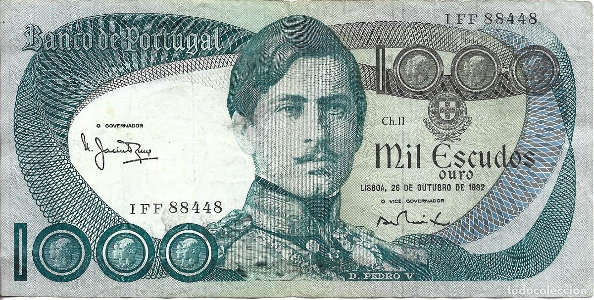 Billetes extranjeros: Billete PORTUGAL 1982. 1000 Escudos. P175e.5. Pedro V.