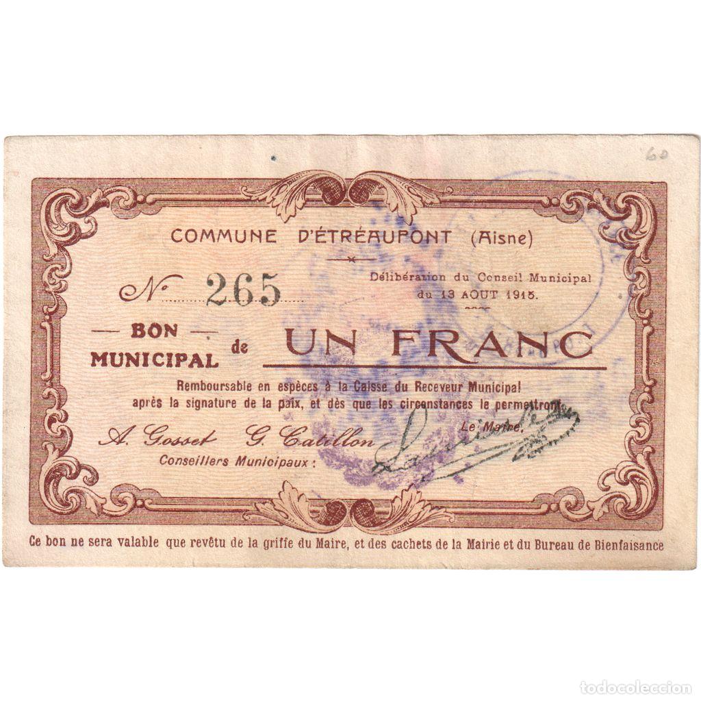 Billetes extranjeros: [#1515374] Francia, 50 Centimes, 1915-08-13, 8543, BC, Pirot:02-1309
