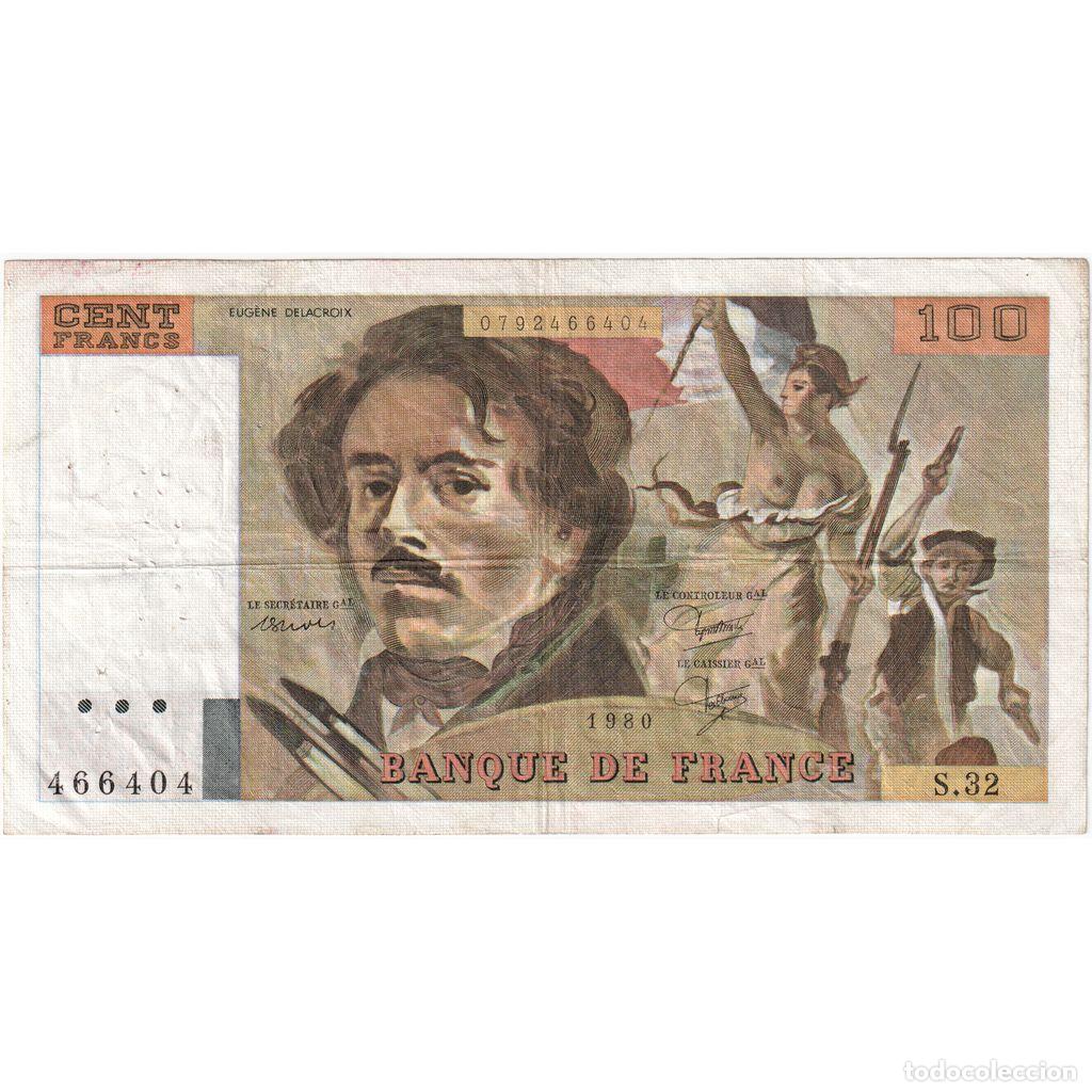 Billetes extranjeros: [#1515407] Francia, 100 Francs, Delacroix, 1980, S32, RC+