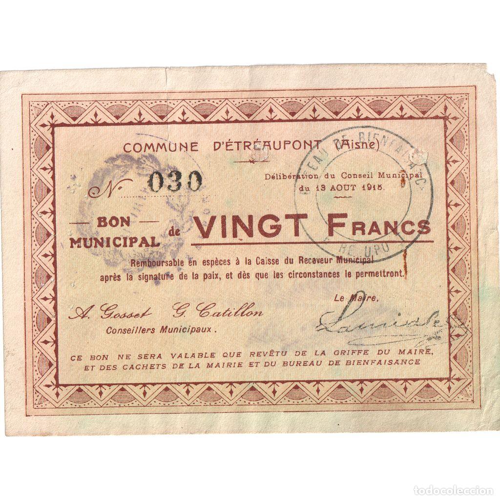 Billetes extranjeros: [#1515378] Francia, 50 Centimes, 1915-08-13, 8543, BC, Pirot:02-1309