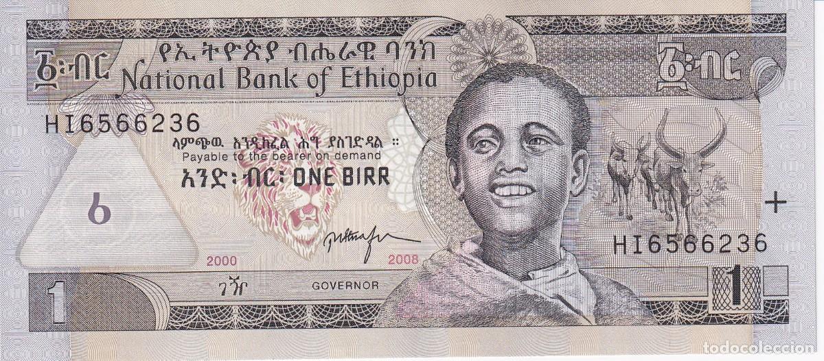 Billetes extranjeros: BILLETE DE ETIOPIA DE 1 BIRR DEL A&Ntilde;O 2008 EN CALIDAD EBC