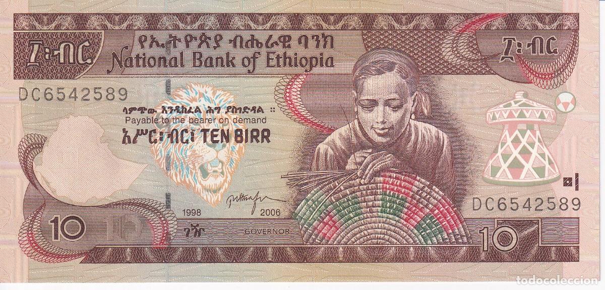 Billetes extranjeros: BILLETE DE ETIOPIA DE 10 BIRR DEL A&Ntilde;O 2006 SIN CIRCULAR (SC)