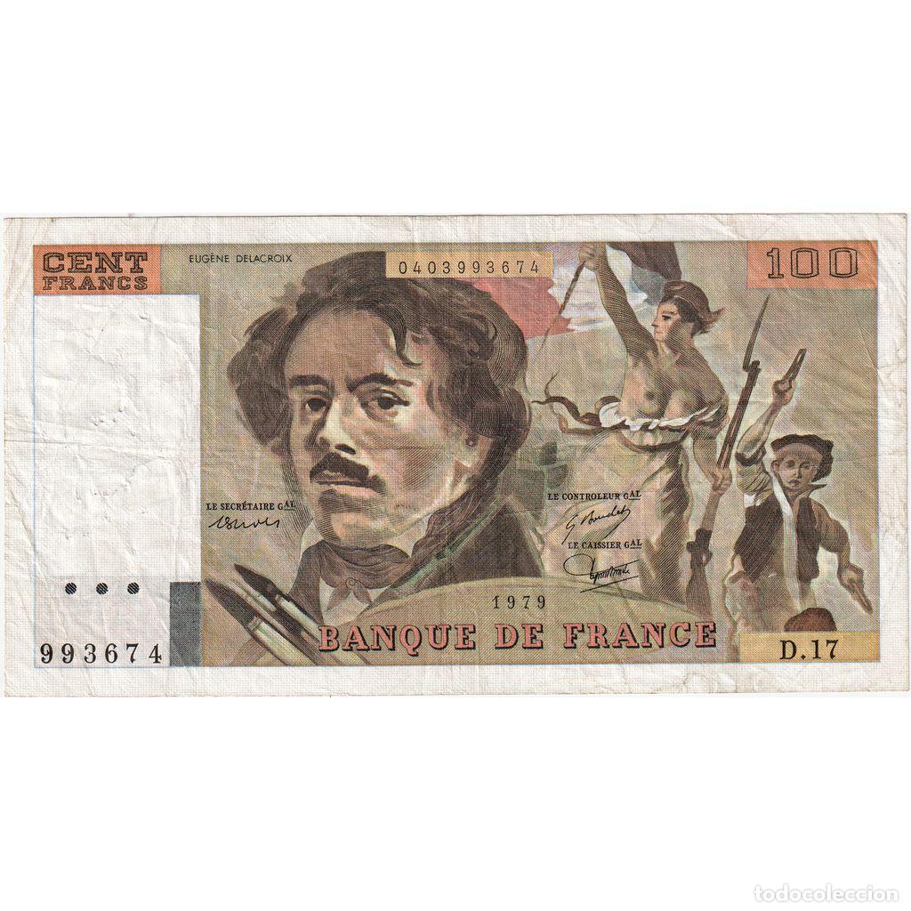 Billetes extranjeros: [#1515414] Francia, 100 Francs, Delacroix, 1979, D17, RC+