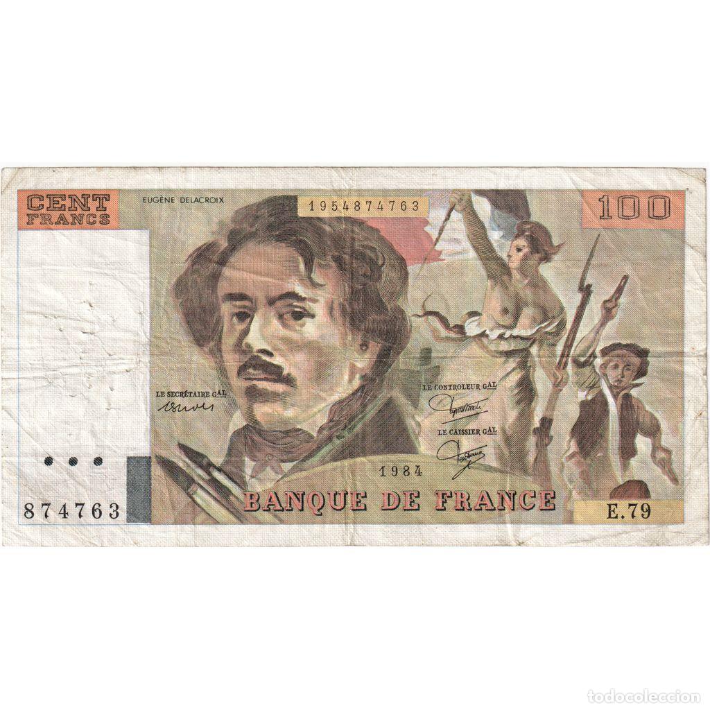 Billetes extranjeros: [#1515427] Francia, 100 Francs, Delacroix, 1984, E79, RC+
