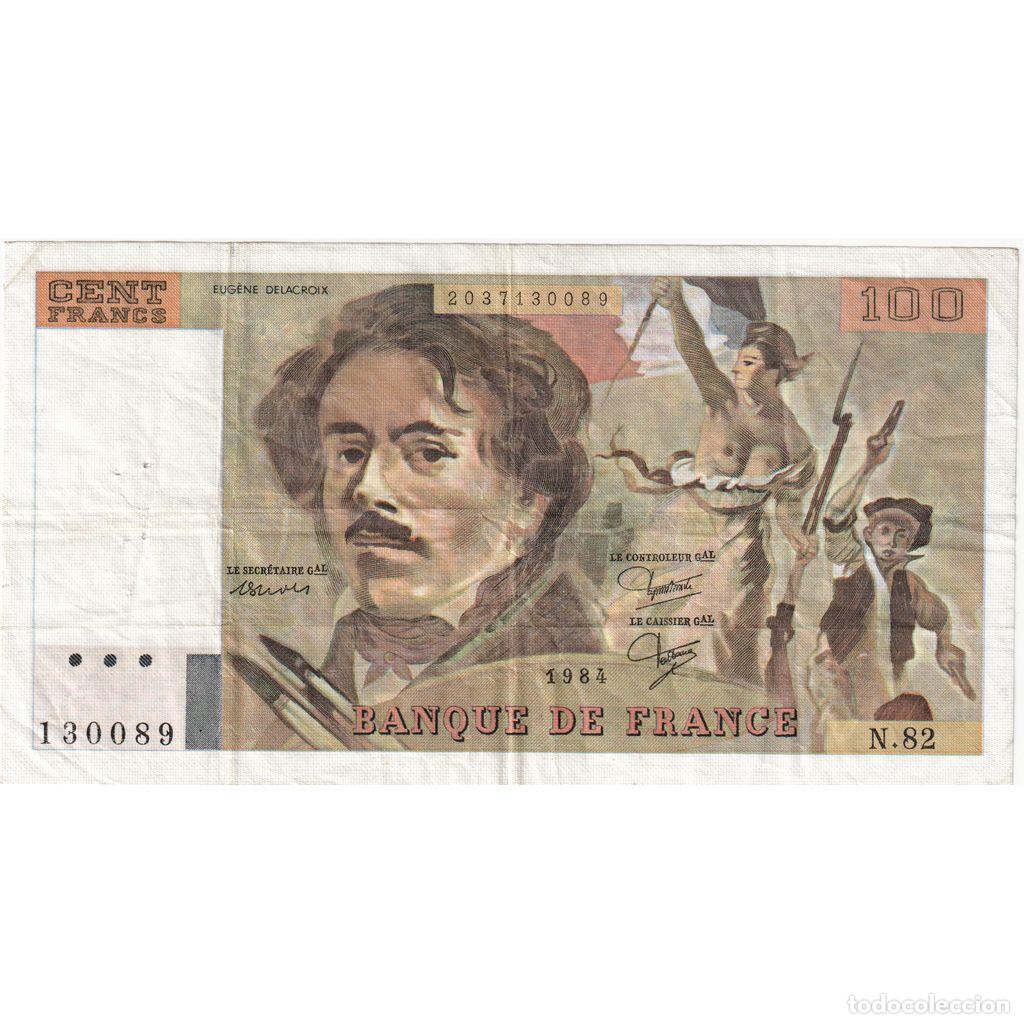Billetes extranjeros: [#1515426] Francia, 100 Francs, Delacroix, 1984, N82, RC+
