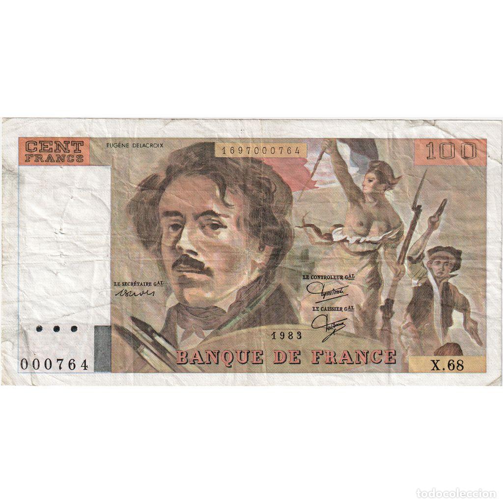 Billetes extranjeros: [#1515424] Francia, 100 Francs, Delacroix, 1983, X68, RC+