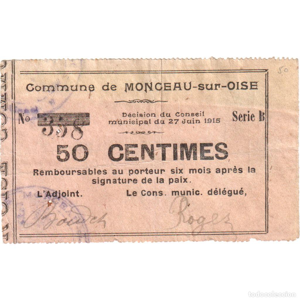 Billetes extranjeros: [#1515402] Francia, 50 Centimes, 1915-06-27, 358, BC, Pirot:02-1309