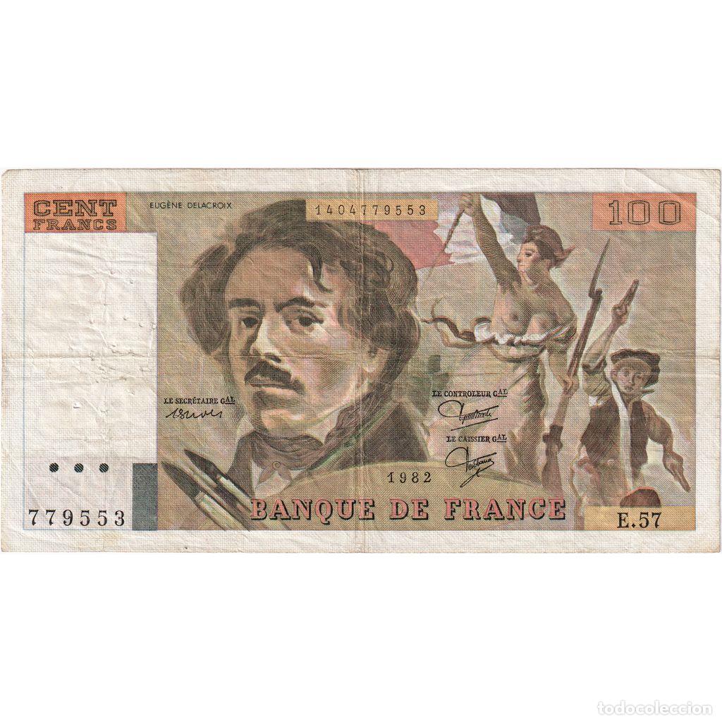Billetes extranjeros: [#1515422] Francia, 100 Francs, Delacroix, 1982, E57, RC+