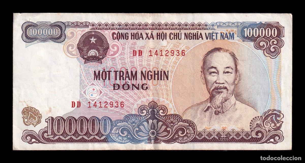 Billetes extranjeros: Vietnam 100000 Dong 1994 Pick 117 Mbc Vf