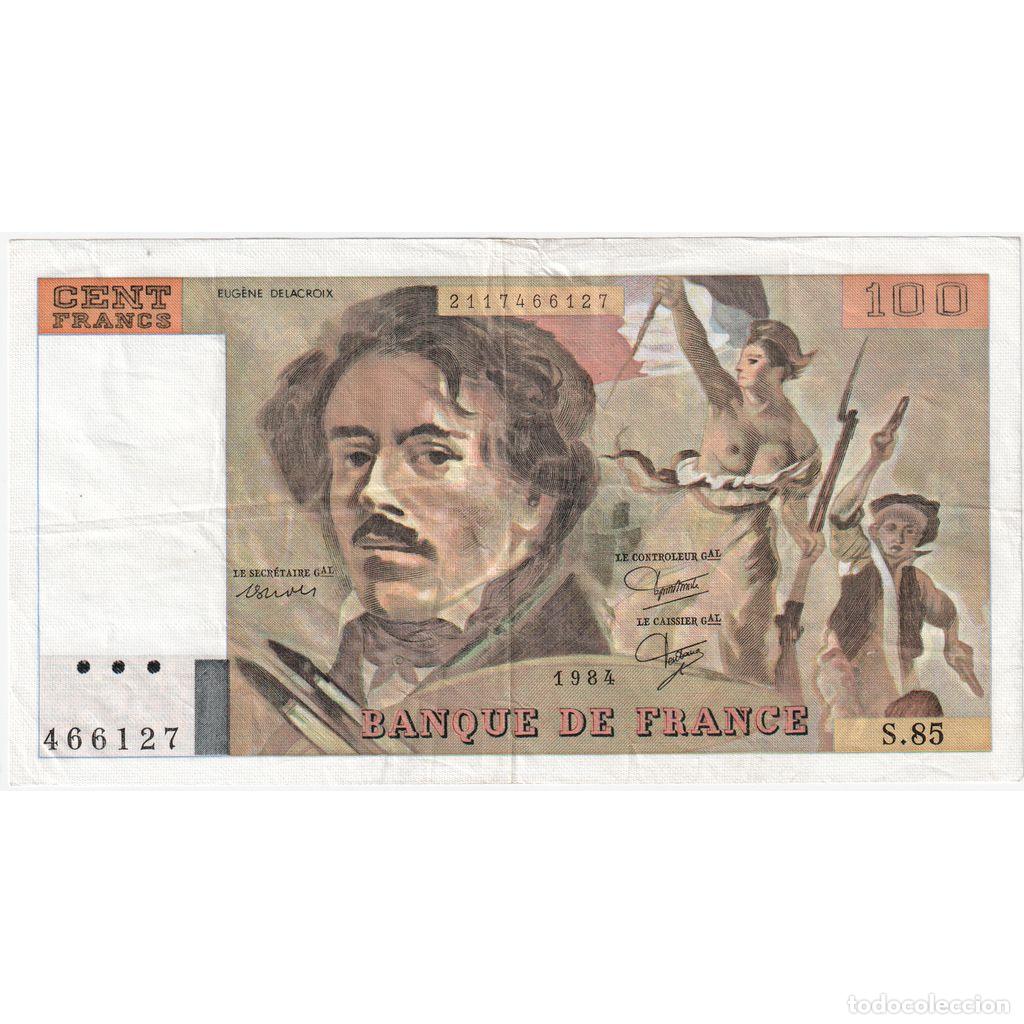 Billetes extranjeros: [#1515432] Francia, 100 Francs, Delacroix, 1984, S85, BC+