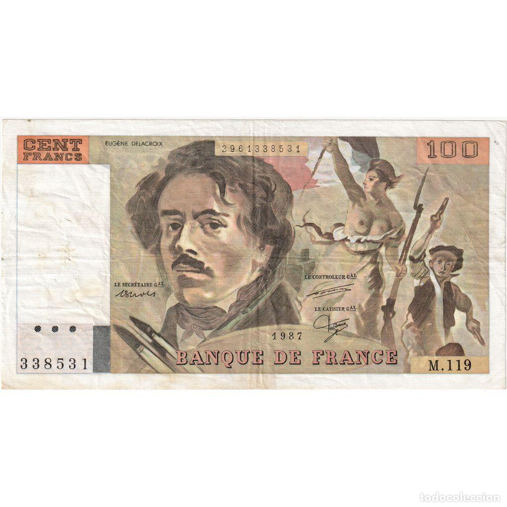 Billetes extranjeros: [#1515466] Francia, 100 Francs, Delacroix, 1987, M119, RC+