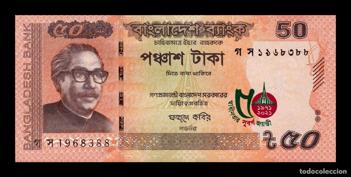Billetes extranjeros: Bangladesh 50 Taka Conmemorativo 2021 Pick 68 Sc Unc