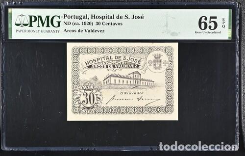 Billetes extranjeros: PORTUGAL * BILLETE 30 CENTAVOS 1920 * PMG-65 EPQ (IC-1897)