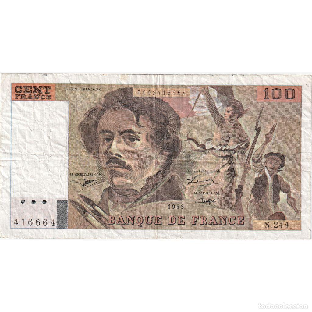 Billetes extranjeros: [#1515469] Francia, 100 Francs, Delacroix, 1993, S244, RC+