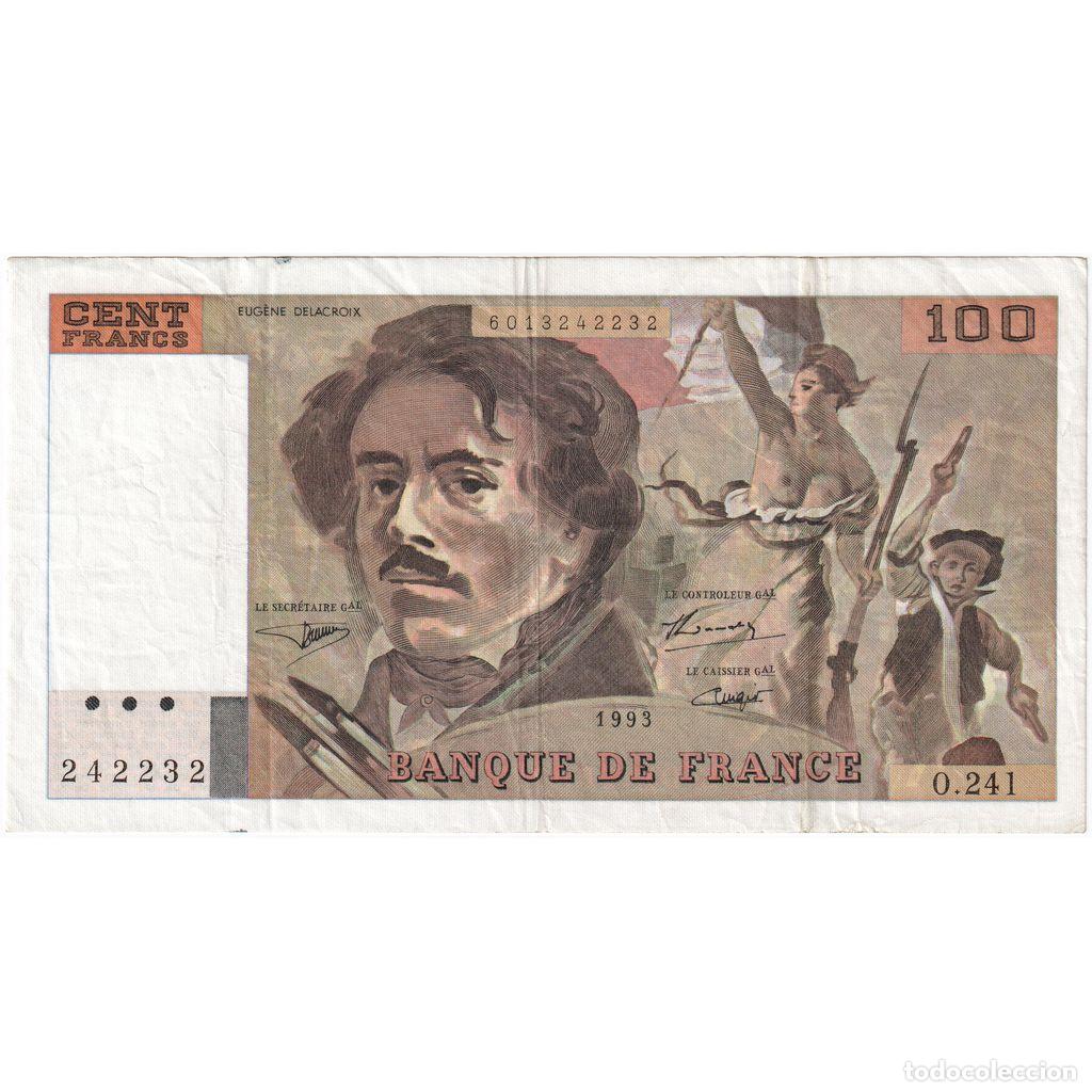 Billetes extranjeros: [#1515470] Francia, 100 Francs, Delacroix, 1993, O241, RC+