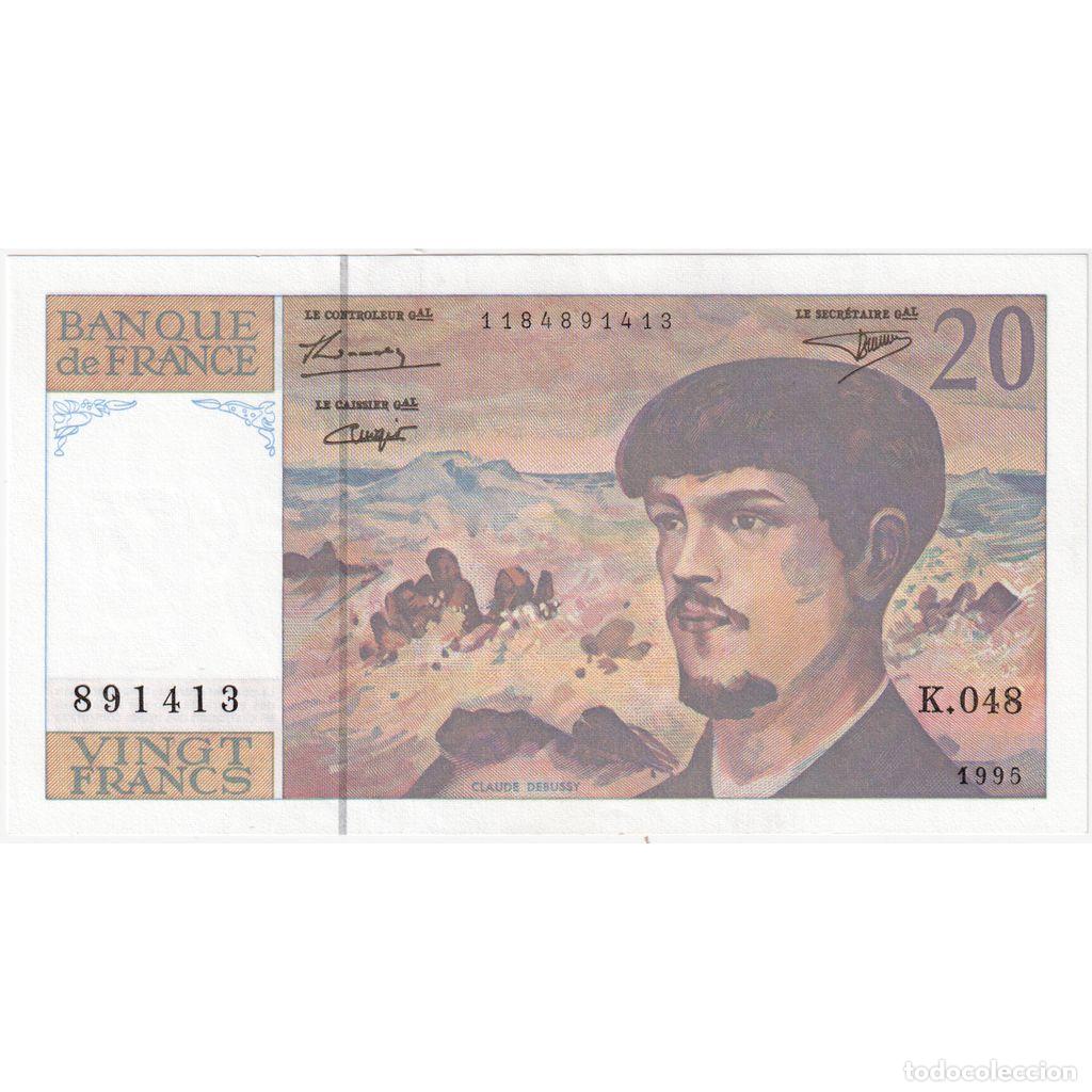 Billetes extranjeros: [#337011] Francia, 20 Francs, Debussy, 1995, K.048, UNC