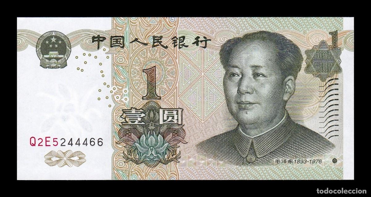 Billetes extranjeros: China 1 Yuan Mao Tse-Tung 1999 Pick 895b Sc Unc