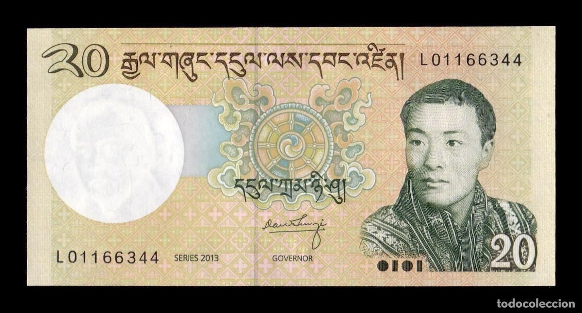 Internationale Banknoten: Bhut&aacute;n 20 Ngultrum Jigme Khesar 2013 Pick 30b Sc Unc