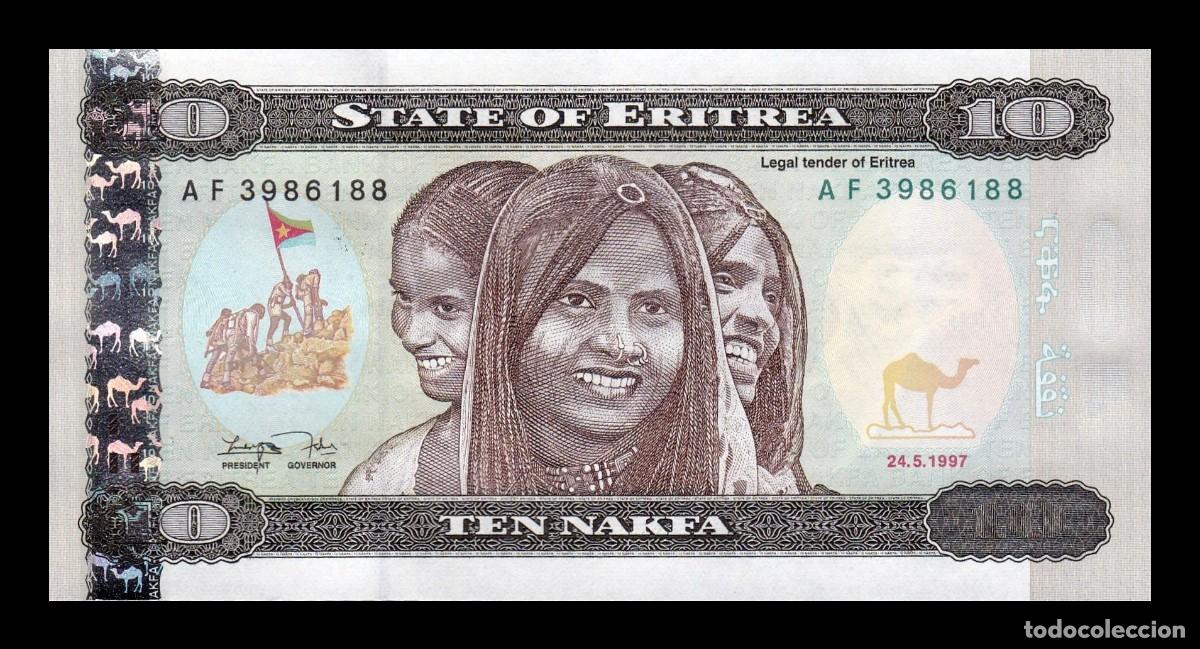 Billetes extranjeros: Eritrea 10 Nakfa 1997 Pick 3 Sc Unc
