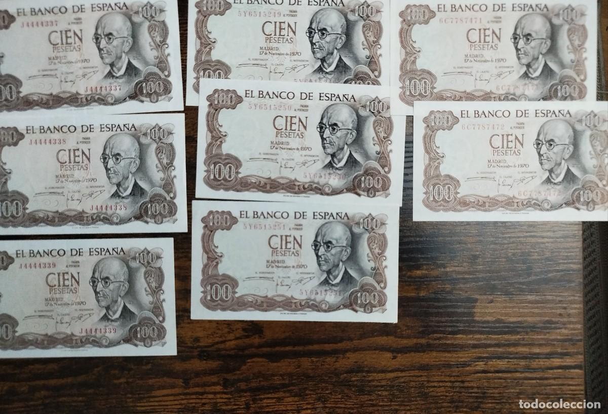 Billetes extranjeros: 8x Billetes 100 pesetas 1970 SC