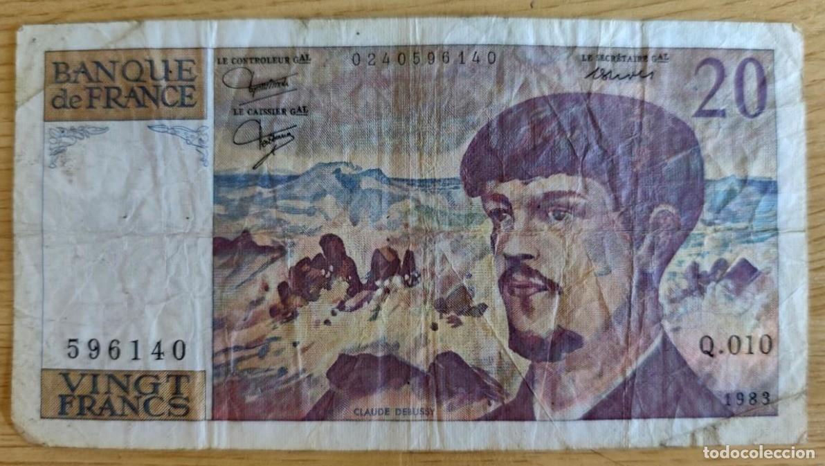 Billetes extranjeros: BILLETE FRANCIA DE 20 FRANCOS DE 1983 BANQUE DE FRANCE VINGT FRANCS