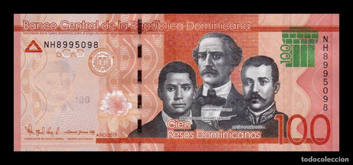 Billetes extranjeros: Rep&uacute;blica Dominicana 100 Pesos Dominicanos 2019 Pick 190e Sc Unc