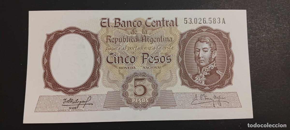 Billetes extranjeros: ARGENTINA 5 PESOS 1960-1962 S/C P=275b