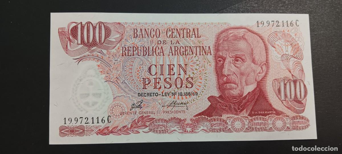 Billetes extranjeros: ARGENTINA 100 PESOS 1973-1976 LEY 18.188/69 S/C P=297