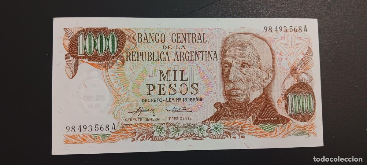 Billetes extranjeros: ARGENTINA 1000 PESOS 1973-1976 LEY 18.188/69 S/C P=299