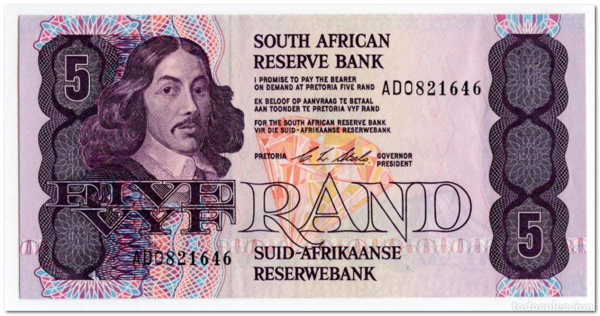 Billetes extranjeros: SOUTH AFRICA,5 RAND,1990-94,P.119e,AU-UNC