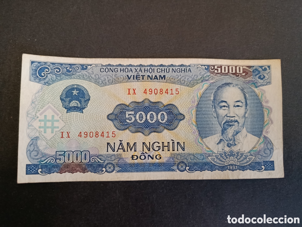 Billetes extranjeros: VIETNAM. BILLETE DE 5000 DONG. 1991. MBC