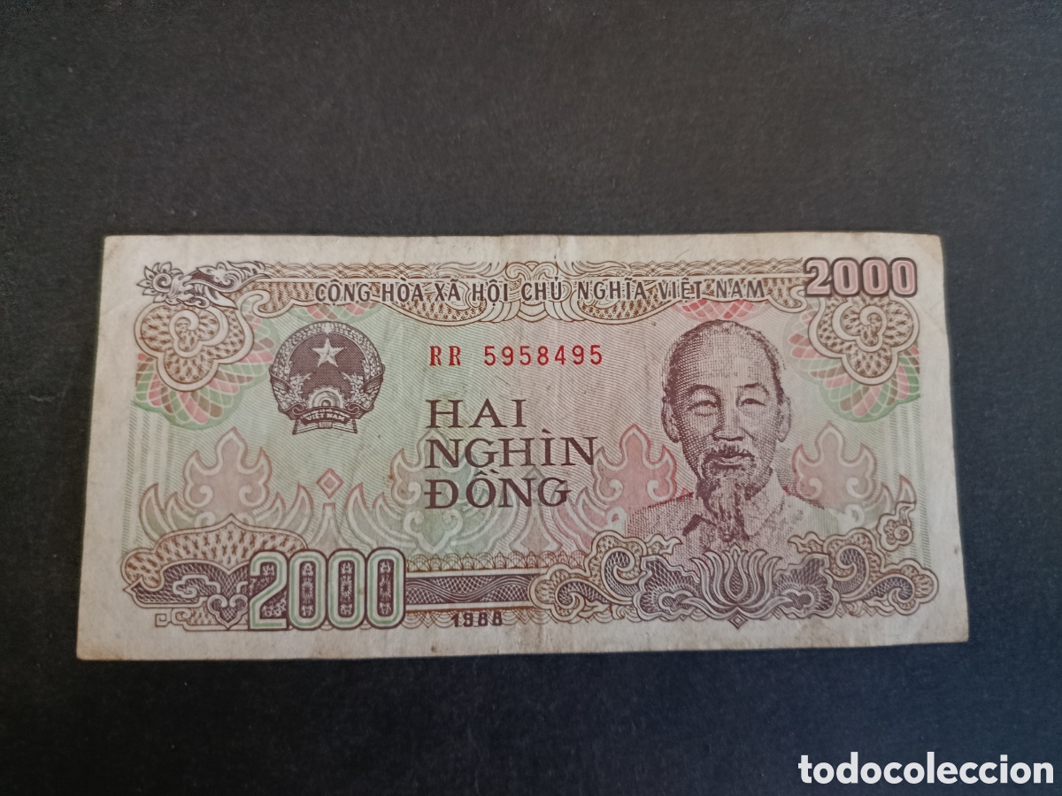 Billetes extranjeros: VIETNAM. BILLETE DE 2000 DONG. 1988. MBC.