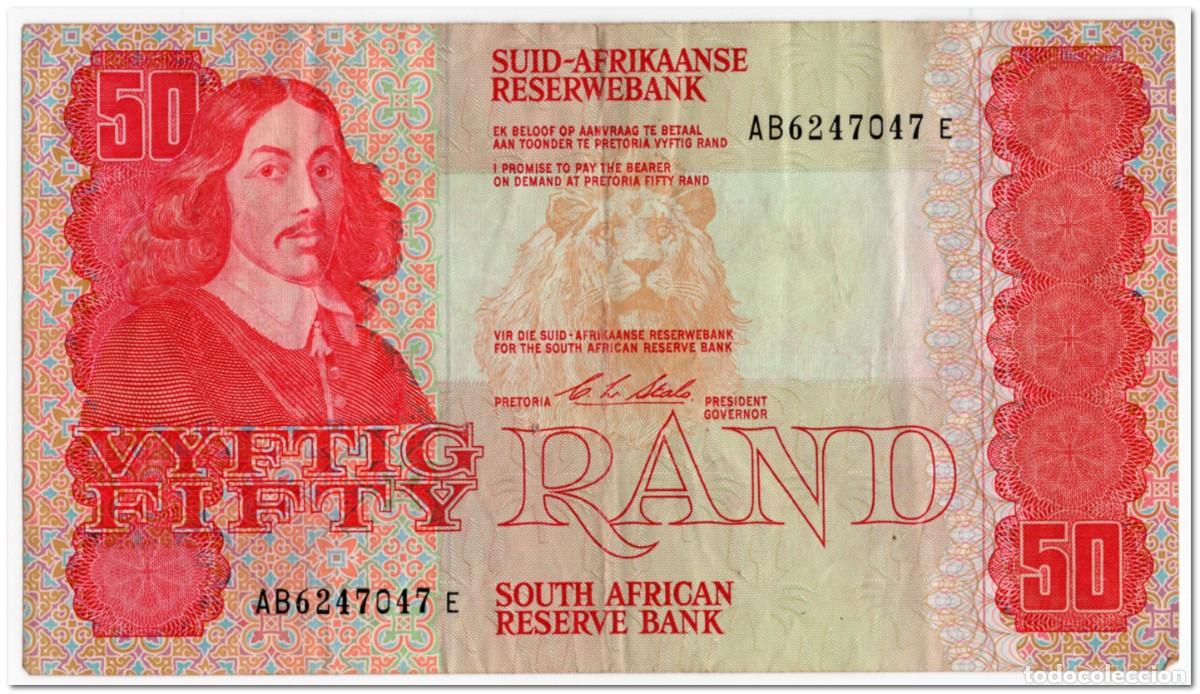 Billetes extranjeros: SOUTH AFRICA,50 RAND,1990,P.122b,F-VF