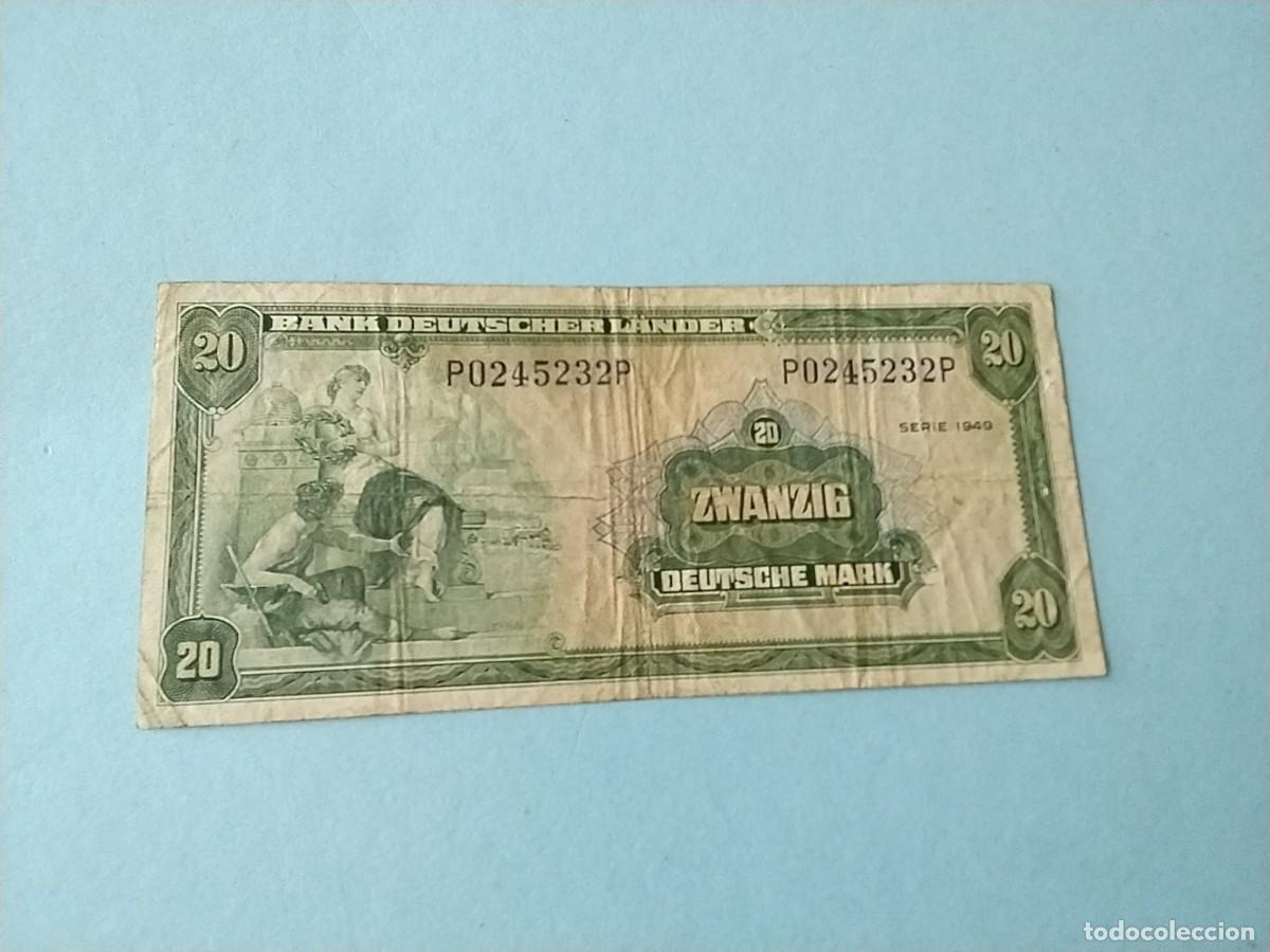 Billetes extranjeros: Billete 20 Deutche Mark 1949 - Foto 1