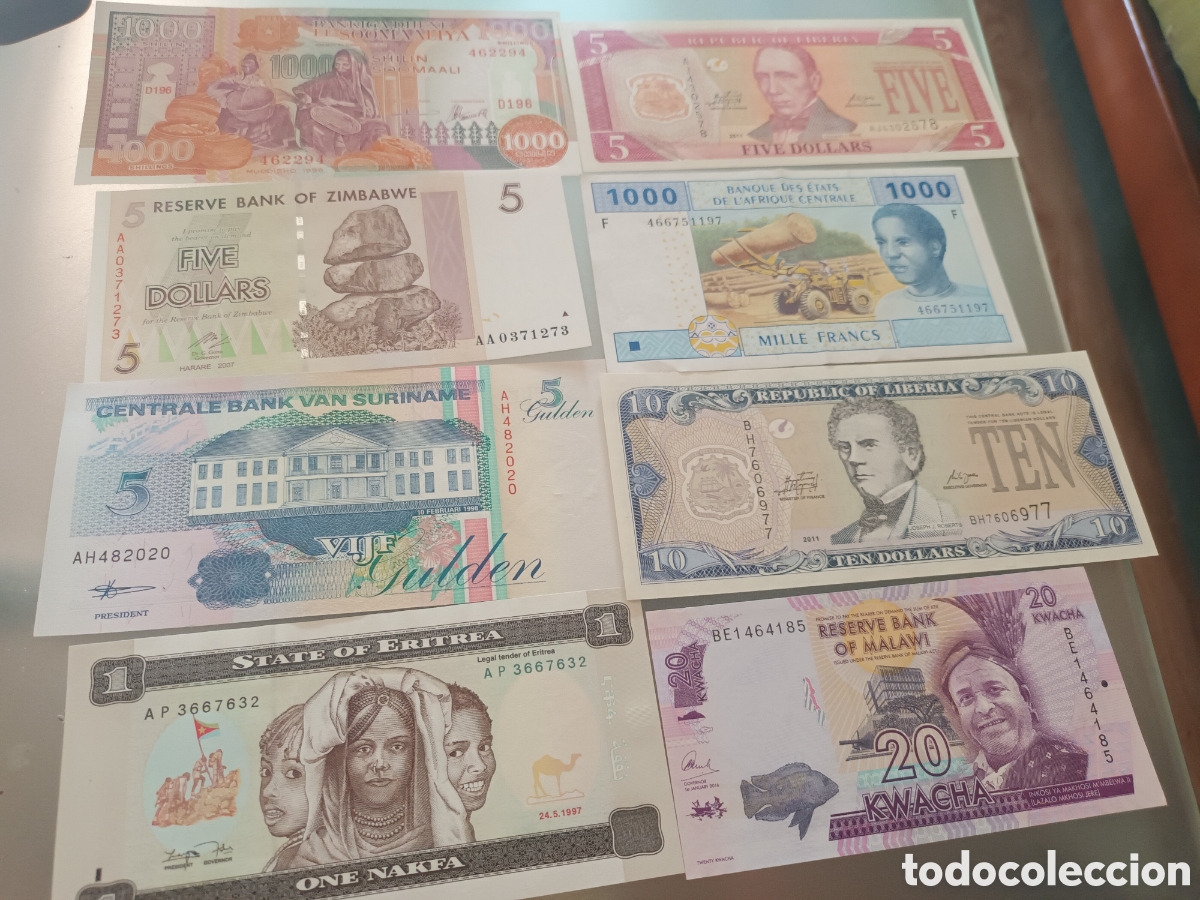 Billetes extranjeros: LOTE DE 8 BILLETES AFRICANOS DISTINTOS PA&Iacute;SES Y FECHAS