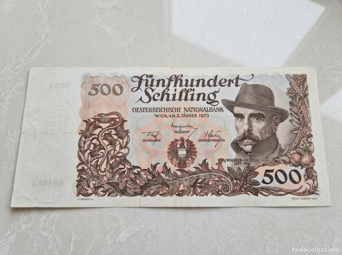 Billetes extranjeros: Austria 500 Schilling 1953 Banknote
