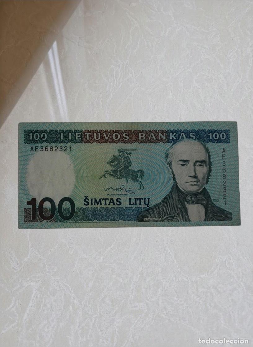 Billetes extranjeros: Lithuania 100 Litai 1991 Banknote