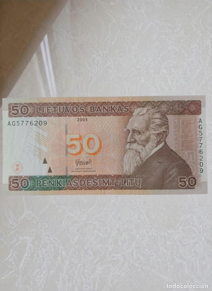 Billetes extranjeros: Lithuania 50 Litai 2003 Banknote