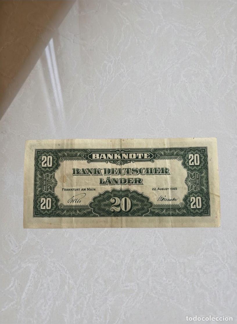 Billetes extranjeros: Germany 20 Mark 1949 Banknote