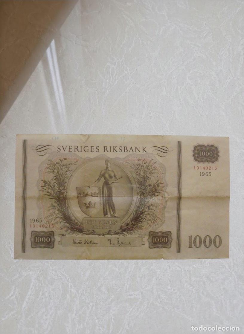 Billetes extranjeros: Sweden 1000 Kronor 1965 Banknote