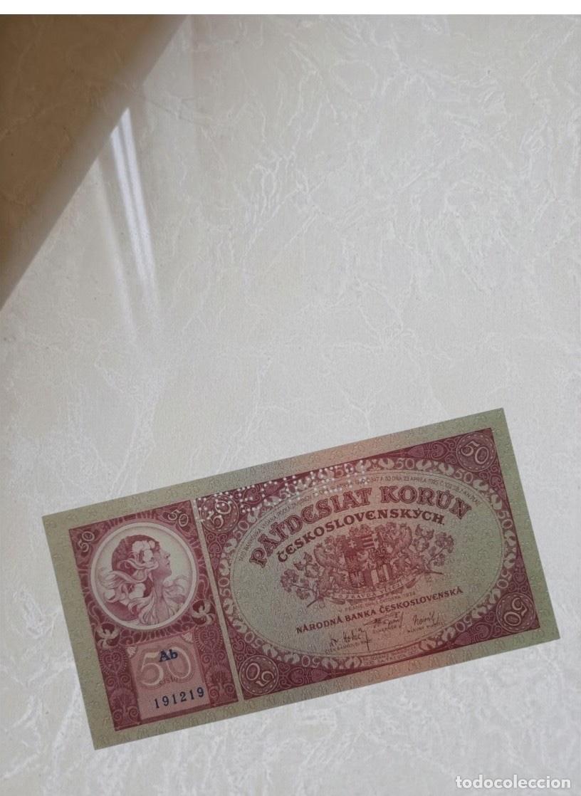 Billetes extranjeros: Czechoslovakia 50 Korun 1929 Banknote