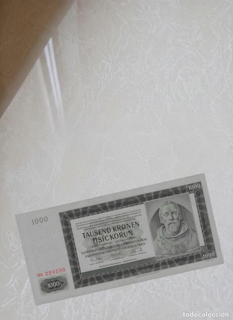 Billetes extranjeros: Bohemia and Moravia 1000 Korun 1942 Banknote